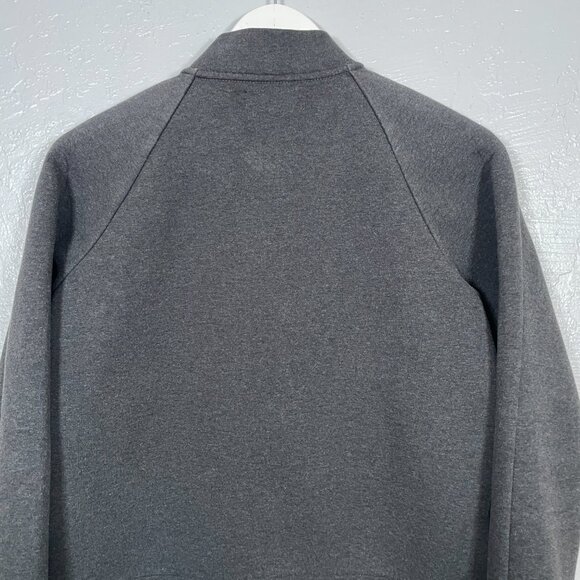 Everlane Men S Dark Gray Bomber Jacket Two Way Front Zipper Pockets Cotton - Picture 7 of 9